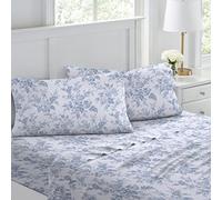 Laura Ashley Home - King Sheets, Cotton Flannel Bedding Set, Brushed for Extra Softness & Comfort (Vanessa, King)