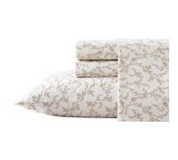 Laura Ashley Home - King Sheets, Cotton Flannel Bedding Set, Brushed for Extra Softness & Comfort (Victoria, King)