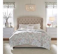 Laura Ashley Home - Queen Duvet Cover Set, Reversible Cotton Bedding with Matching Shams, Breathable Home Decor for All Seasons (Madelynn Blue, Queen)
