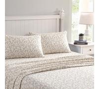 Laura Ashley Home - Queen Sheets, Cotton Flannel Bedding Set, Brushed for Extra Softness & Comfort (Victoria, Queen)