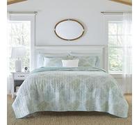 Laura Ashley Quilt Set-Ultra Soft All Season Bedding, Reversible Stylish Coverlet with Matching Sham(s), Blue, Twin