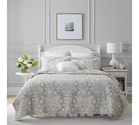 Laura Ashley Home | Rowland Collection Bedding, Full/Queen, Gray