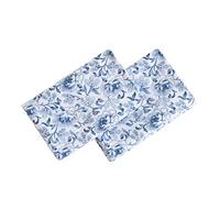 Laura Ashley Home - Standard Pillowcase Set, Cotton Sateen Bedding, Smooth & Wrinkle-Resistant (Lorelei Dark Blue, 2 Piece)