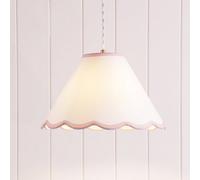 Laura Ashley Ivory & Pink Scalloped Edge Conical Lamp Shade (D)30Cm