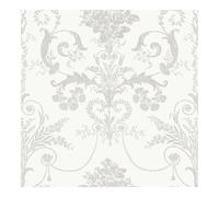 Laura Ashley Josette Dove Grey & White Wallpaper | Dove Grey & White Damask Design | Paste the Wall