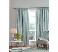 Laura Ashley Josette Pencil Pleat Blackout Curtains Duck Egg