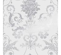 Laura Ashley Josette Metallic Silver Wallpaper