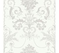 Laura Ashley Josette Wallpaper | Dove Grey & White
