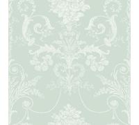 Laura Ashley Josette Duck Egg Damask Smooth Wallpaper