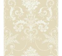 Laura Ashley Josette Linen Damask Smooth Wallpaper