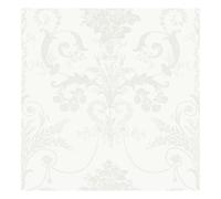 Laura Ashley Josette White Wallpaper | White Damask Design | Paste the Wall | Eco-Friendly