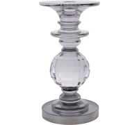 Laura Ashley Kersey Glass Candle Holder 19.5cm Laura Ashley Grey One Size