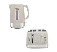 Laura Ashley Kettle & Toaster Set Stainless Steel Bundle By Vq