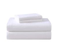 Laura Ashley - King Sheet Set, Cotton Flannel Bedding, Brushed for Extra Softness & Comfort (True White, King)