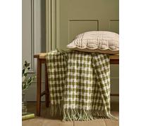 Laura Ashley Knapton Gingham Throw Green Mix