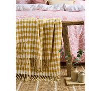 Laura Ashley Knapton Gingham Throw Yellow Mix