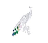 Laura Ashley LA098 Belvedere CZ Peacock Brooch - J4346