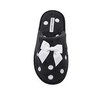 Laura Ashley Ladies Embroidered Soft Terry Scuff Slipper