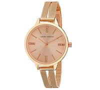 Laura Ashley Ladies LA31054RG Rose Gold Round Case Split Mesh Band Sunray Dial Watch