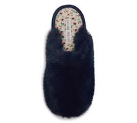 Laura Ashley Ladies Open Toe Spa Slippers with Bow and Memory Foam Insole