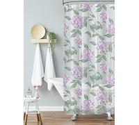 Laura Ashley - Lavender Hydrangea PEVA Shower Curtain, Elegant Bathroom Décor, Measures 70" x 72", Waterproof