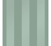 Laura Ashley Lille Stripe Pearlescent Wallpaper - Jade Green - 10m