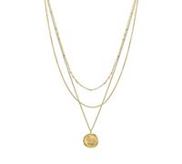 Laura Ashley Linaria Layered Necklace N4626 - Bold Statement | - Brass / Gold Plated