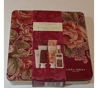 Laura-Ashley London Mini Indulgence Collection Heritage Bloom Gift Set, Hand & Nail Cream, Body Lotion, Body Mist, Lip Balm, Decorative Tin