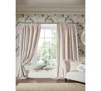 Laura Ashley Loretta Pencil Pleat Curtains Beige