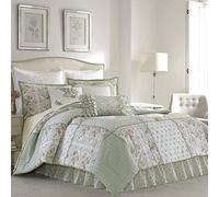 Laura Ashley | Luxury Ultra Soft Comforter, All Season Premium Bedding Set, Stylish Delicate Design for Home Décor, Cotton, Sage, Queen