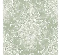Laura Ashley Sage Patterned Smooth Wallpaper
