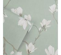 Laura Ashley Magnolia Grove Pale Eau De Nil Wallpaper