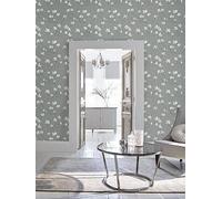 Laura Ashley Magnolia Grove Slate Wallpaper Grey