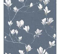 Laura Ashley Magnolia Grove Wallpaper - Dusky Seaspray - 10m