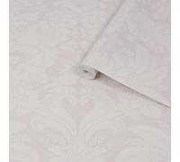 Laura Ashley Martigues Sugared Violet Damask Smooth Wallpaper Sample