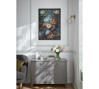 Laura Ashley Mathilde Print in a Black Frame - Black - 40x50