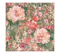 Laura Ashley Mayville Floral Print In A White Frame - 50 X 50Cm