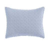 Laura Ashley Mila Throw Pillow, 16x20, Blue | 100% Cotton Fabric, Envelope Closure, Soft Filled Design, Decorative Home Accent, Bed & Sofa Use