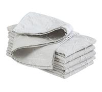 Laura Ashley Napkins Raised Woven Embroidered Jacquard Fabric, Wrinkle Resistant for Dining, Holiday, Party, Wedding or Banquet, Set of 6 Napkins, Snowflake Silver
