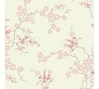 Laura Ashley Oriental Blossom Wallpaper - Blush - 10m