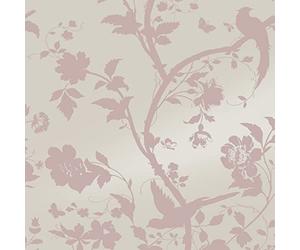 Laura Ashley Oriental Garden Pearlescent Chalk Pink Wallpaper