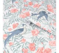 Laura Ashley Osterley Rosewood Floral Smooth Wallpaper Sample