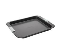 Laura Ashley Oven Tray 38cm - Extra Large Non Stick Baking Tray | Even Cooking, Easy Clean, Carbon Steel Build | Flat Oven Tray with Silicone Handles Dishwasher Freezer Safe