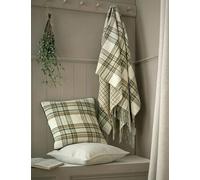 Laura Ashley Padbury Checked Cushion Green Mix