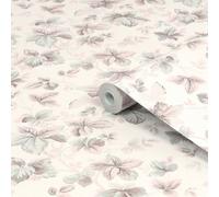 Laura Ashley Patterned Natural Leaves Smooth Wallpaper Sample