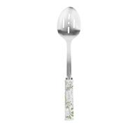 Laura Ashley Pendeford Sage Parterre 13-Inch Stainless Steel Slotted Spoon With An Ergonomic Ceramic Handle