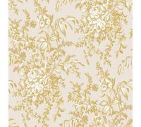 Laura Ashley Picardie Wallpaper - Pale Gold - 10m