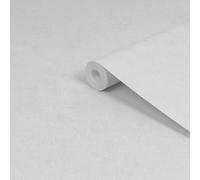 Laura Ashley Plains Pale Silver Smooth Wallpaper