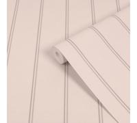 Laura Ashley Plaster Pink Chalford Wood Panel Effect Smooth Wallpaper