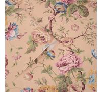 Laura Ashley Plaster Pink Floral Classic Smooth Wallpaper